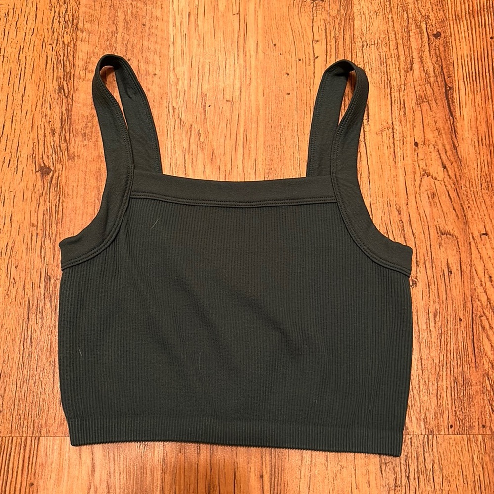 Cotton On Forest Green Ribbed Tank Top